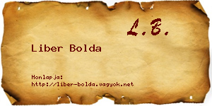 Liber Bolda névjegykártya